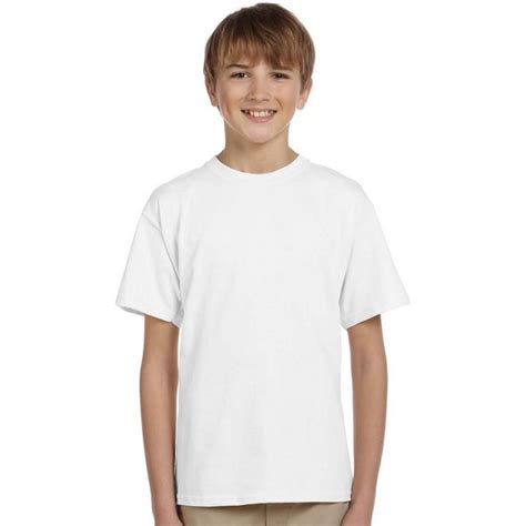 Gildan Plain Kids White 100 Softstyle Cotton T Shirts