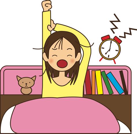 Girl Waking Up Cartoon