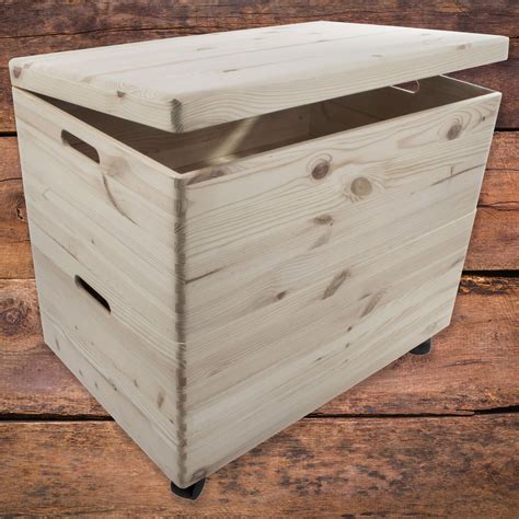 Mega Wooden Boxes Extra Large Set Of Plain Stacking Crates With Lid