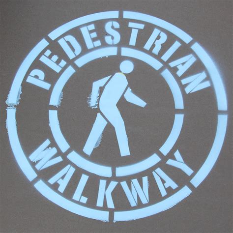 Pedestrian Walkway Stencil Traffic Stencils Signs Sku St 0322