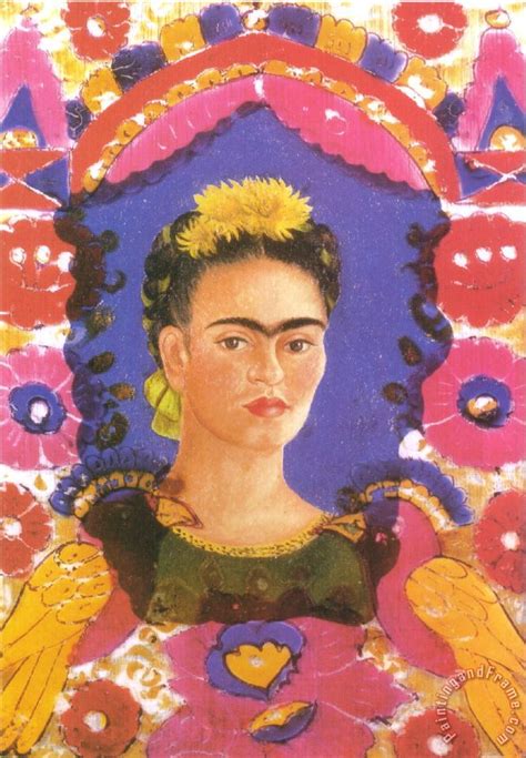Magdalena carmen frieda kahlo calderón). Frida Kahlo Self Portrait The Frame 1938 painting - Self ...