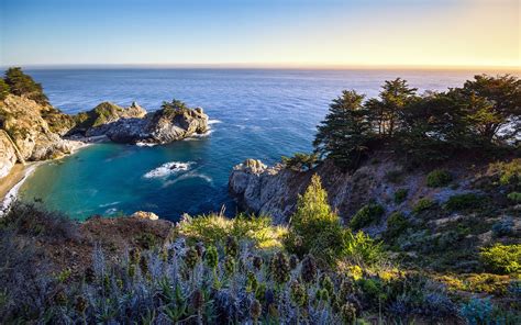 Fonds Décran Californie États Unis Baie Océan Nature Rochers