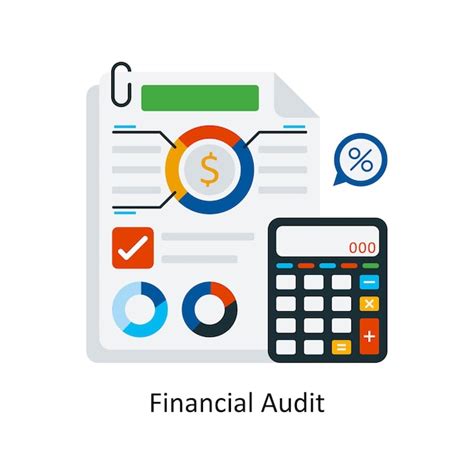 Premium Vector Financial Audit Concept Flat Icon Style Illustration
