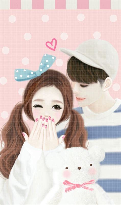 Gambar Kartun Korea Cute Korean Anime Couple Wallpaper Pin On Enakei