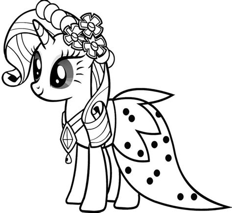 Cute Baby Rarity My Little Pony Coloring Page | My Little Pony