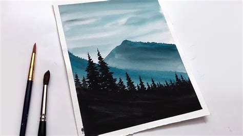 Landscape Watercolor Painting Tutorial For Beginners Watercolor
