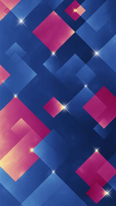 Squares Abstract Blue Geometric Pink Hd Phone Wallpaper Peakpx