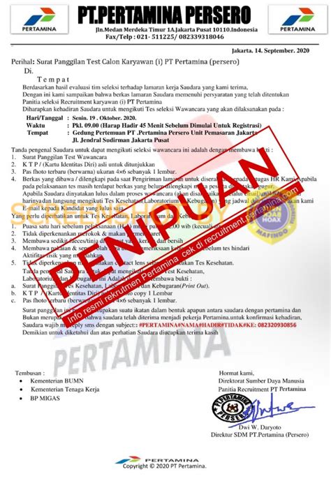 The official recruitment & general information center of pt pertamina (persero). SALAH Surat Panggilan Tes Calon Karyawan PT Pertamina ...