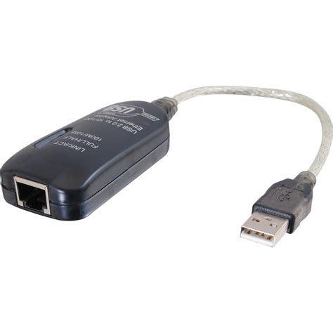 C2g 75 Usb 20 Fast Ethernet Adapter Cable Silver 39998
