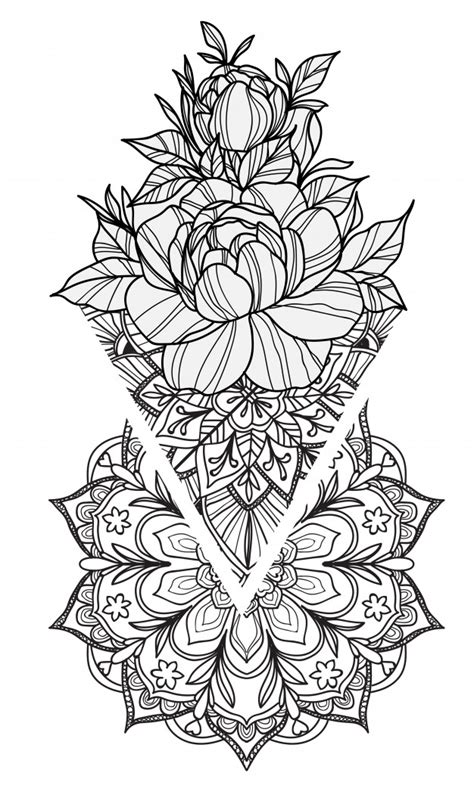 If you can't pick just one type of flower, then choose them all. Tattoo art flowers hand drawing and sketch black and white ...