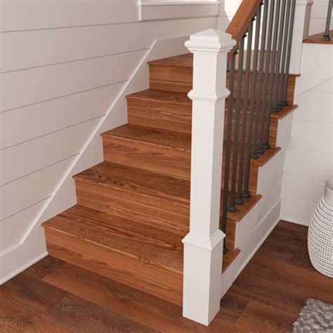 Want to makeover your stained staircase? Reversible Stair Risers; a DIY Revamp - Cottage style ...
