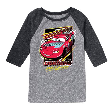 Cars Lightning Mcqueen Toddler And Youth Raglan Graphic T Shirt