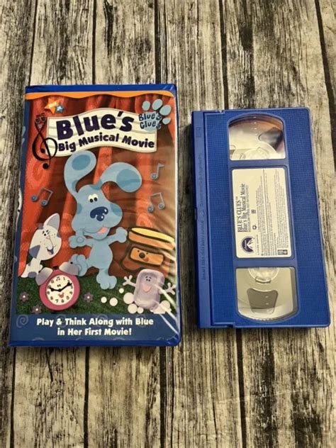 BLUES CLUES BLUES Big Musical Movie VHS Nick Jr Blue Clamshell