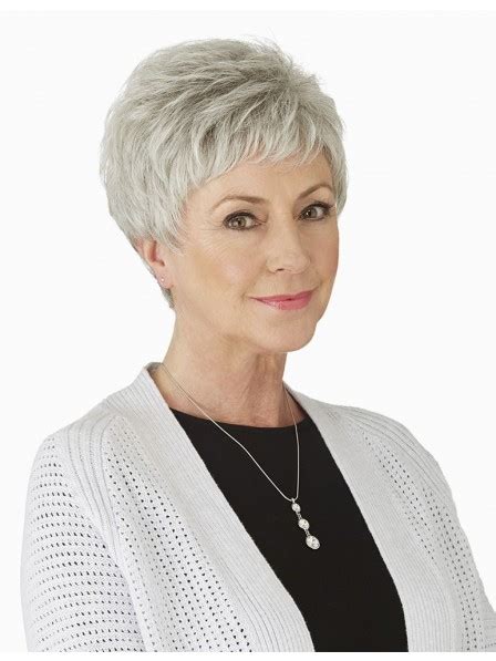 Here we have another image short hairstyles for gray hair over 60 featured under the three best short hairstyles for gray hair (updated 2018). Cute Short Pixie Grey Hair Wig For Older Ladies - Rewigs.co.uk