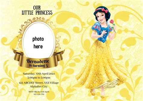 Snow White Birthday Background Enchanting And Magical Design