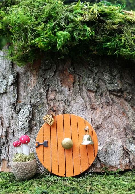 Fairy Garden Door Tiny Round Hill Home Hobbit Inspired Miniature