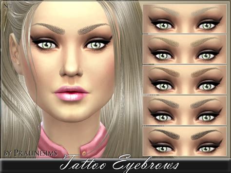 The Sims Resource Tattoo Eyebrows By Pralinesims • Sims 4 Downloads