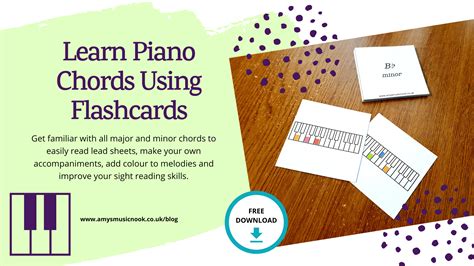 Learn Piano Chords Using Flash Cards Amys Music Nook
