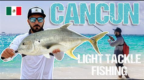 Jackjurel Toro In Cancun Mexico With Light Tackle Fishing Youtube