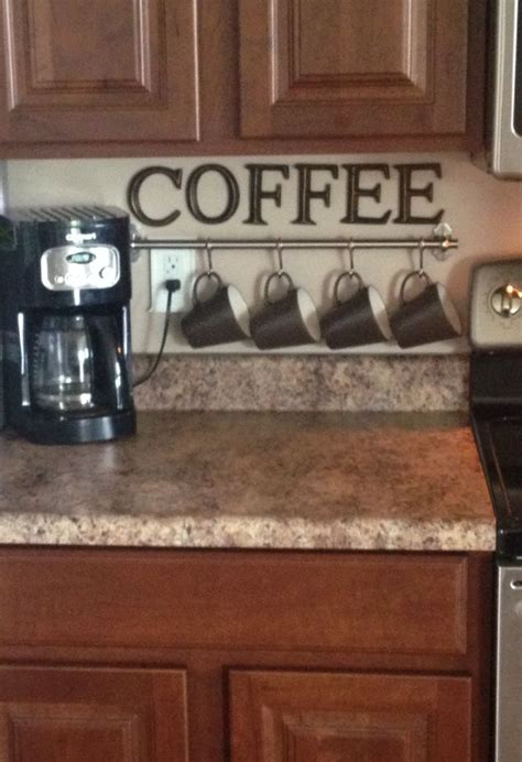 Coffee Station On Small Countertop Space Diy Kitchen Decor Kitchen