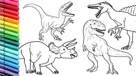 Large collections of hd transparent dino png images for free download. Drawing and Coloring Dinosaur Collection 2 - How to Draw ...