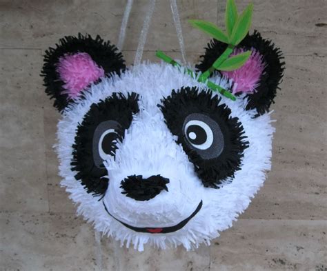 Party Favors Panda Piñata Panda Bear Pinata Holding Bamboo Handmade