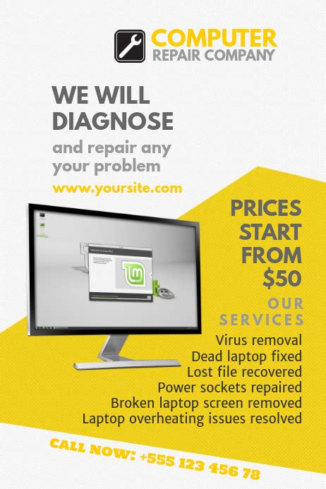 This online flyer maker allows you to express the story of your cause. Customize 310+ Computer Repair Flyer Templates | PosterMyWall
