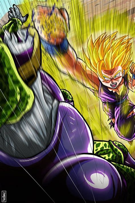 gohan vs cell by raydash30 on deviantart anime dragon ball dragon ball art dragon ball