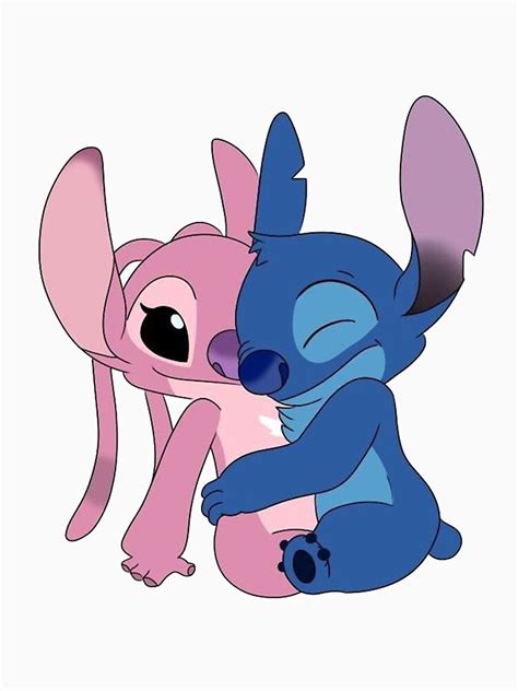 "stitch and angel hug" T-shirt by janetdivito | Redbubble
