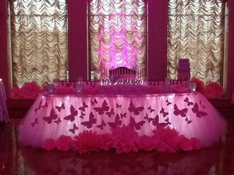 pink butterfly themed sweet 16 at the larkfield manor east northport ny sweet 15 party ideas