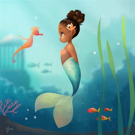 Vashti Harrison Illustrations Mermaid Art Illustration Cute Mermaid