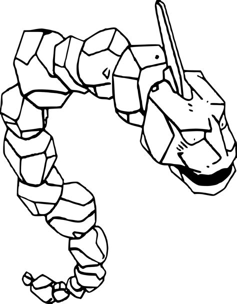 Coloriage Onix Pokemon à Imprimer