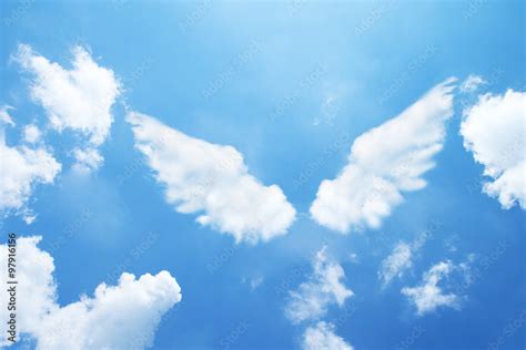 Angel Wings Formed From Clouds Stock Illustration Adobe Stock