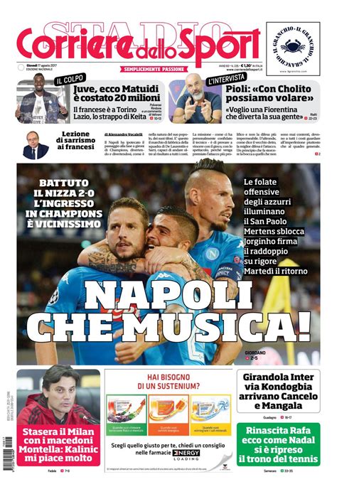 Corriere Dello Sport 17 Agosto 2017 Avxhm Se By Sporttv Issuu
