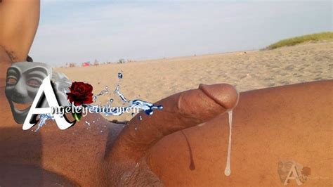 Public Cum Covered Cock At The Nude Beach Dripping Multiple Orgasms