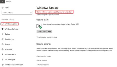 How To Fix Windows Update Showing ‘some Settings Are Managed By Your