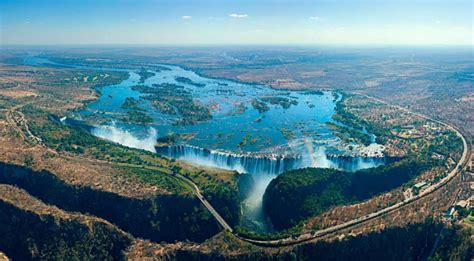 Victoria Falls Zimbabwe Aerial View Travel Wild Africa