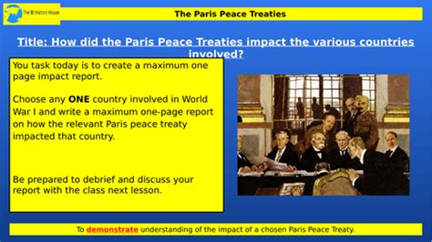 Ib Hl History Impact Of Paris Peace Treaties Teaching Resources