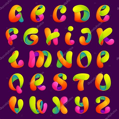 Funny Colorful Alphabet Letters Stock Vector By ©kaerdstock 100072046
