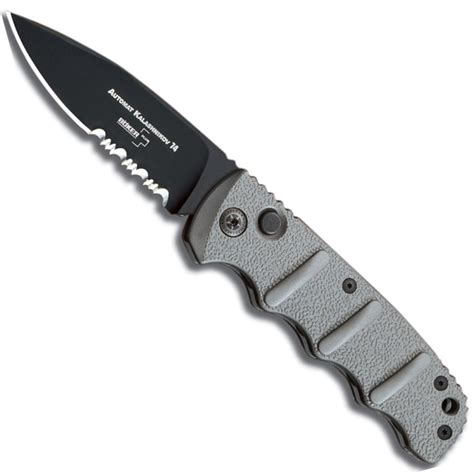 Boker Plus Automat Kalashnikov 74 Grey Black Serrated 01kals74b