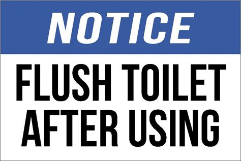 Please Flush Toilet Sign Printable Free