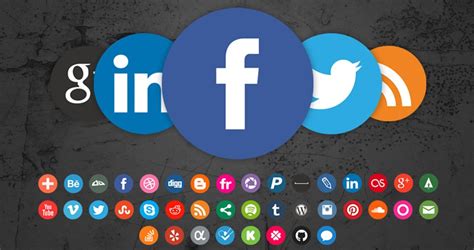 The best selection of royalty free social media icons circle vector art, graphics and stock illustrations. 35+ Sets Of Free Circle & Round Social Media Icons ...