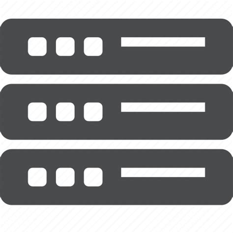 Computing Database Hosting Rack Server Servers Storage Icon