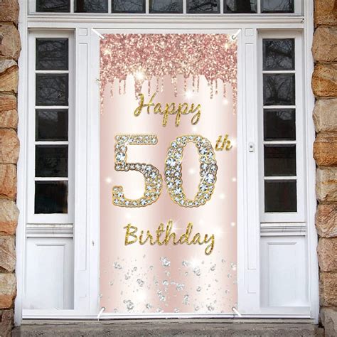 Buy 50th Birthday Decoration For Women Happy 50th Birthday Backdrop