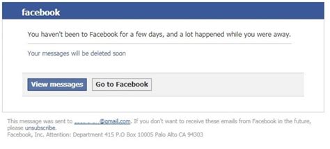 New Scam Email From ‘facebook Claims ‘your Messages Will Be Deleted