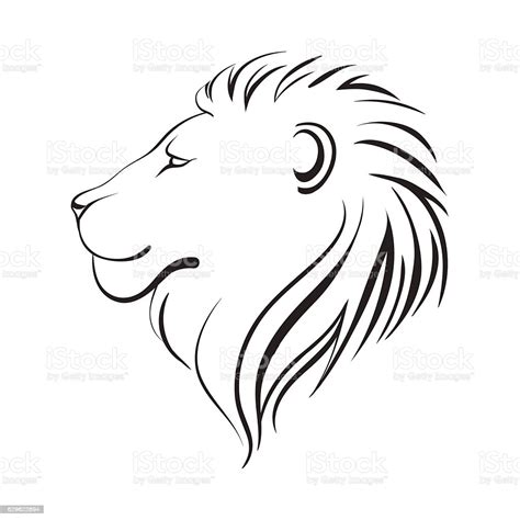 Download transparent abstract png for free on pngkey.com. Lions Head Profile Black Outline Stock Vector Art & More ...