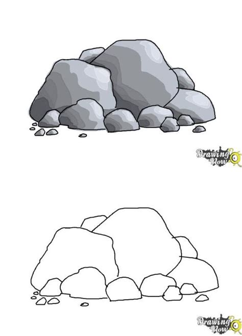 25 Easy Rocks Drawing Ideas How To Draw Rocks
