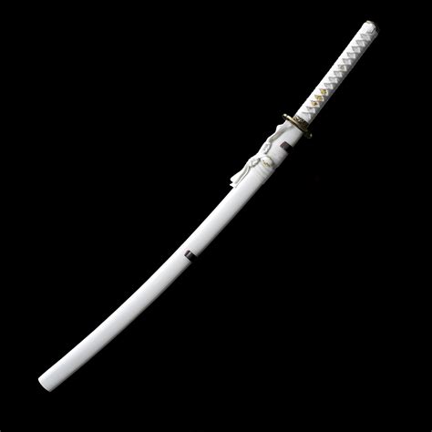Handmade Rosewood Blunt Unsharpened Blade Katana Sword With White