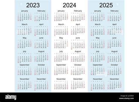 Planificateur De Calendrier 2024 2025 2026 Modèle De Planificateur