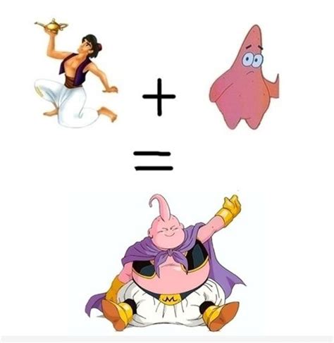 Most notably, some of the voice actors. Aladdin's clothes + Patrick Star = Majin Buu. #DBZ (With images) | Dragon ball, Dragon ball z ...